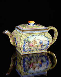 Teapot decorated with enamel, Qianlong period by Chinese School